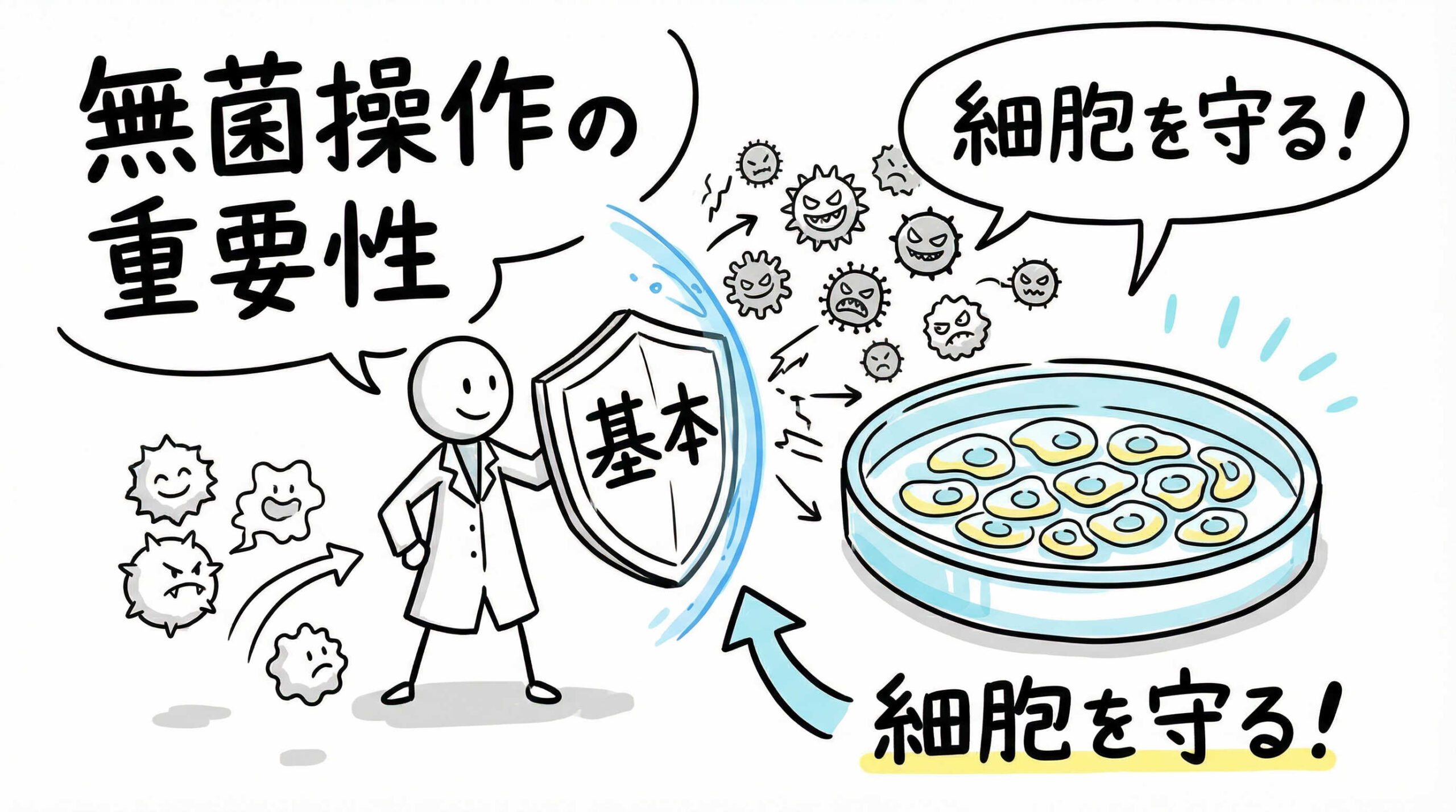 細胞培養の成功は「無菌操作」の徹底と標準手順の遵守にある
